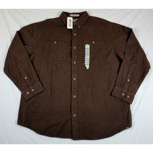 NWT Duluth Trading Co Free Swingin Flannel Shirt Men XL Brown Relaxed Fit 52007